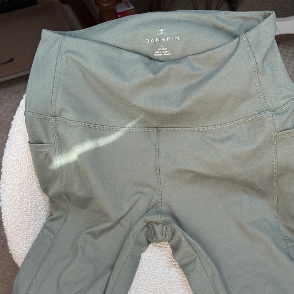 Danskin Olive Green High-Rise Workout Leggings